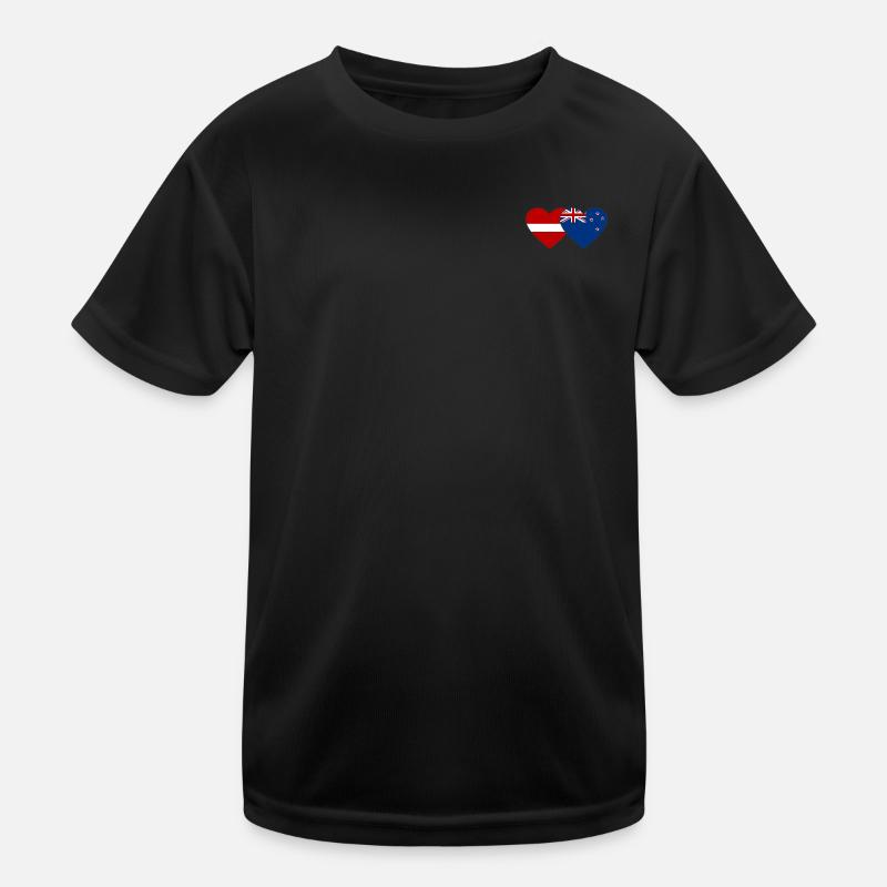 Lettonie Drapeau néo-zélandais T-shirt sport Enfant