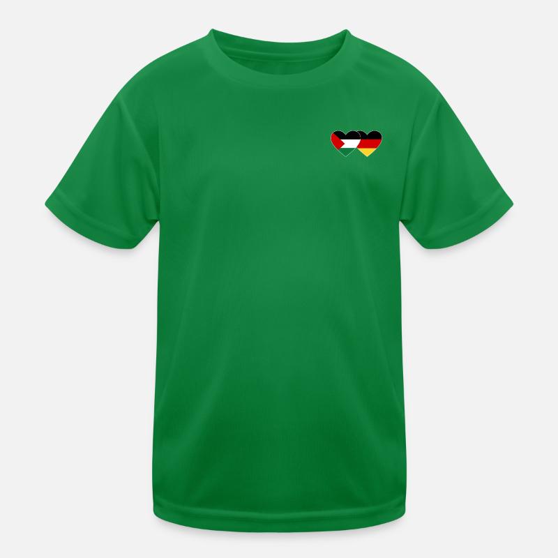 Palästina Deutschland Flagge Kinder Funktions-T-Shirt