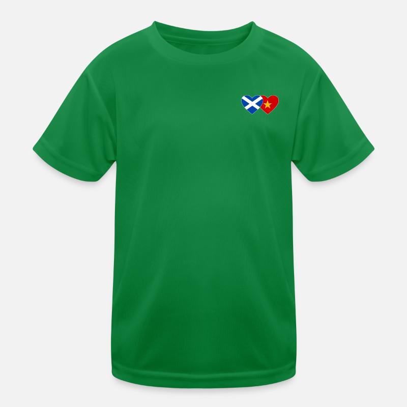 Ecosse Vietnam Drapeau Coeur T-shirt sport Enfant