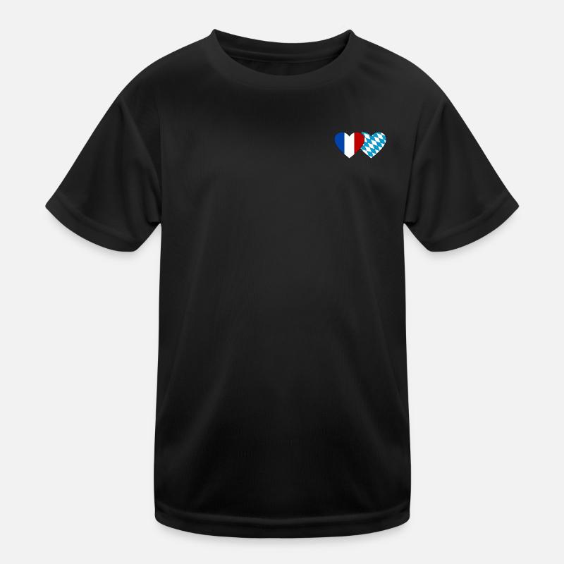 France Bavaroise Drapeau Coeur T-shirt sport Enfant