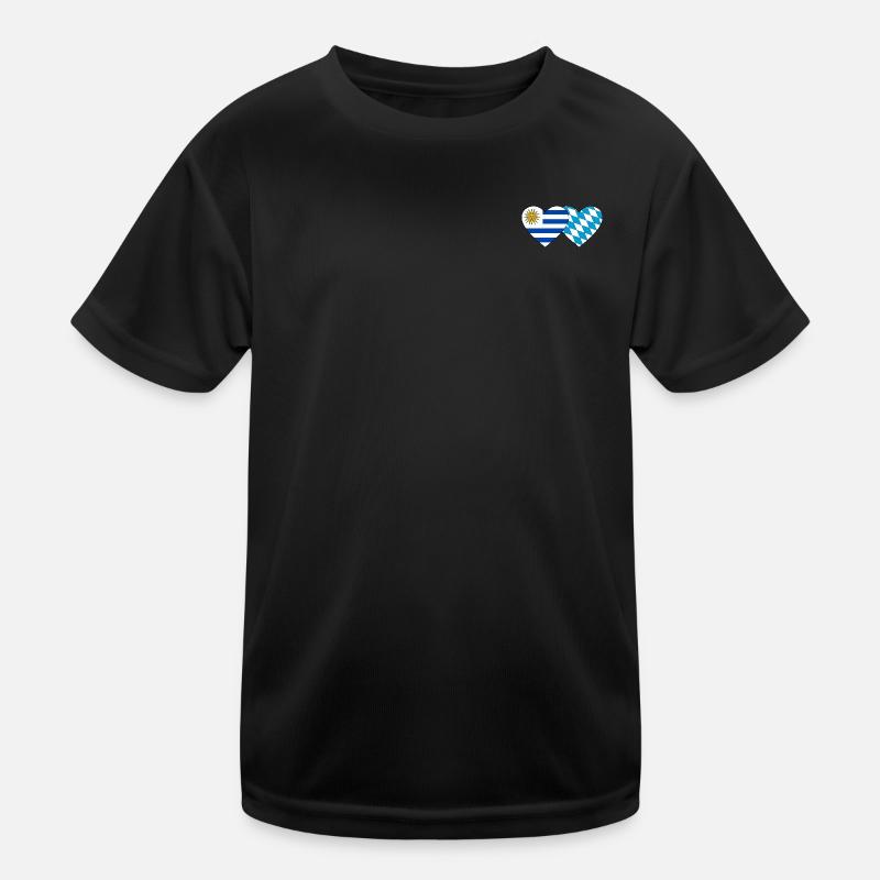 Uruguay Bavaroise Drapeau Coeur T-shirt sport Enfant