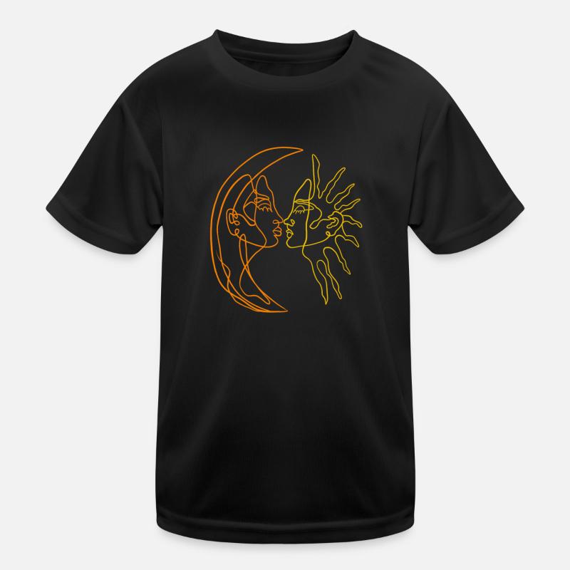 Soleil et lune lineart T-shirt sport Enfant