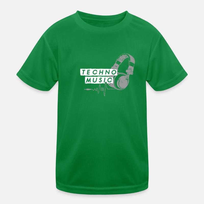 Techno music Kids Functional T-Shirt