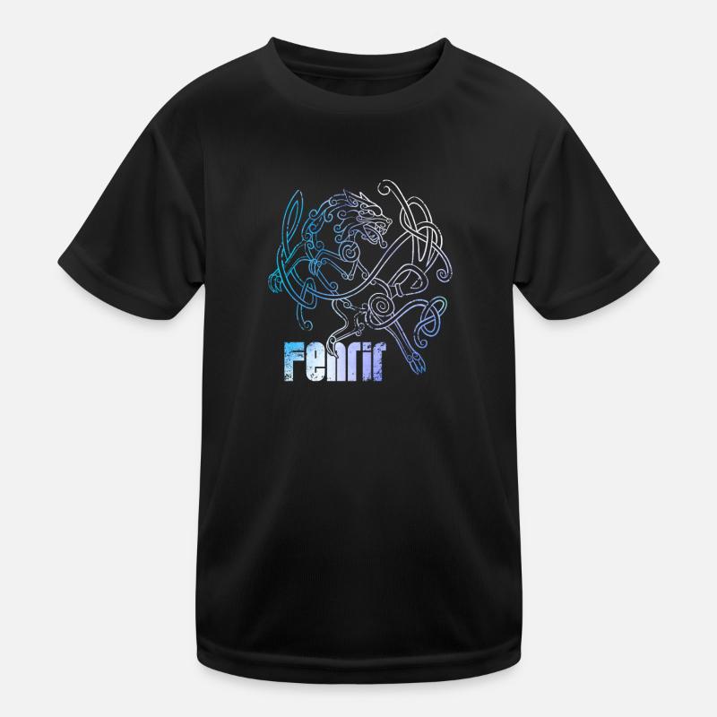 Wikinger Fenrir Symbol Kinder Funktions-T-Shirt
