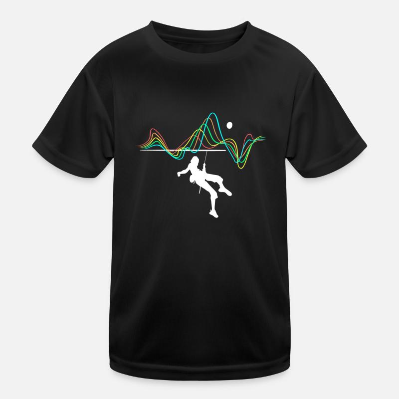 Cadeau escalade sportif line art multicolore T-shirt sport Enfant