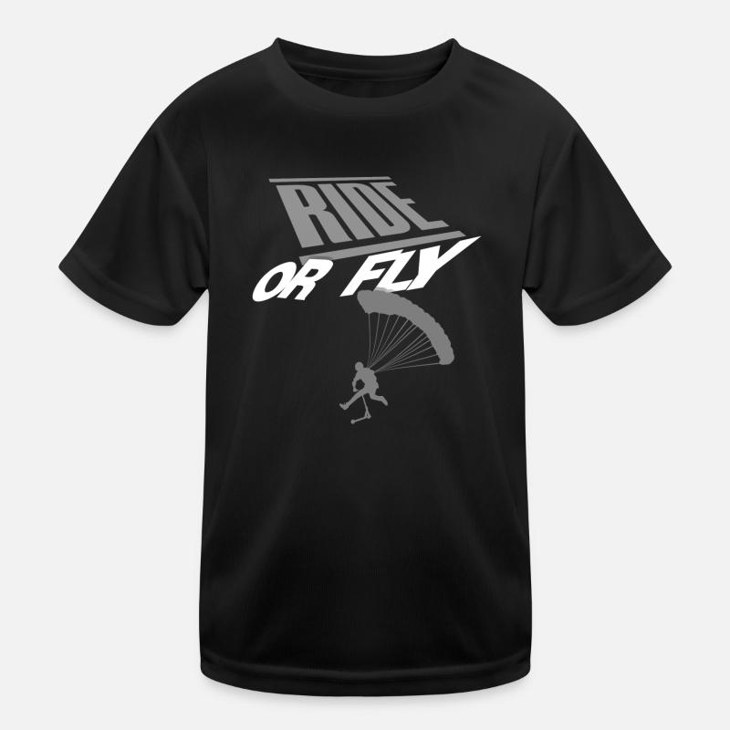 Ride or fly - Trotirider im Gleitschirmfliegen Kinder Funktions-T-Shirt