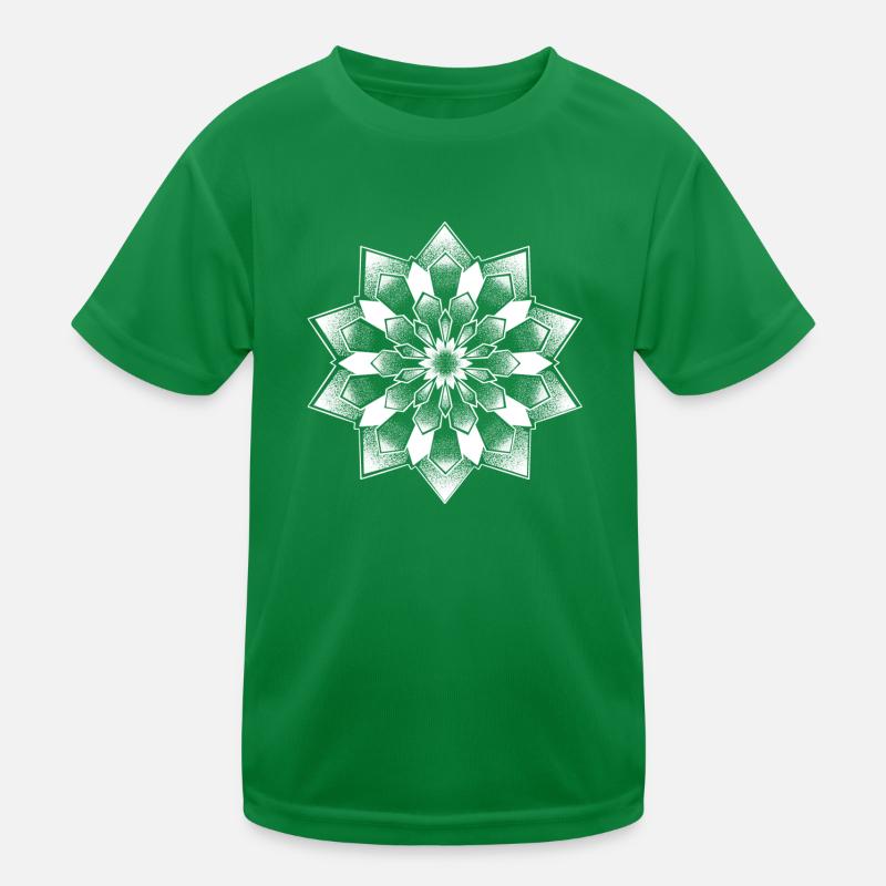 Mandala dotwork tattoo blanc T-shirt sport Enfant