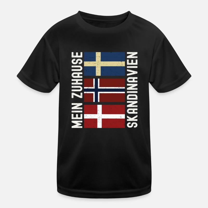 Skandinavien Rundreise Kinder Funktions-T-Shirt
