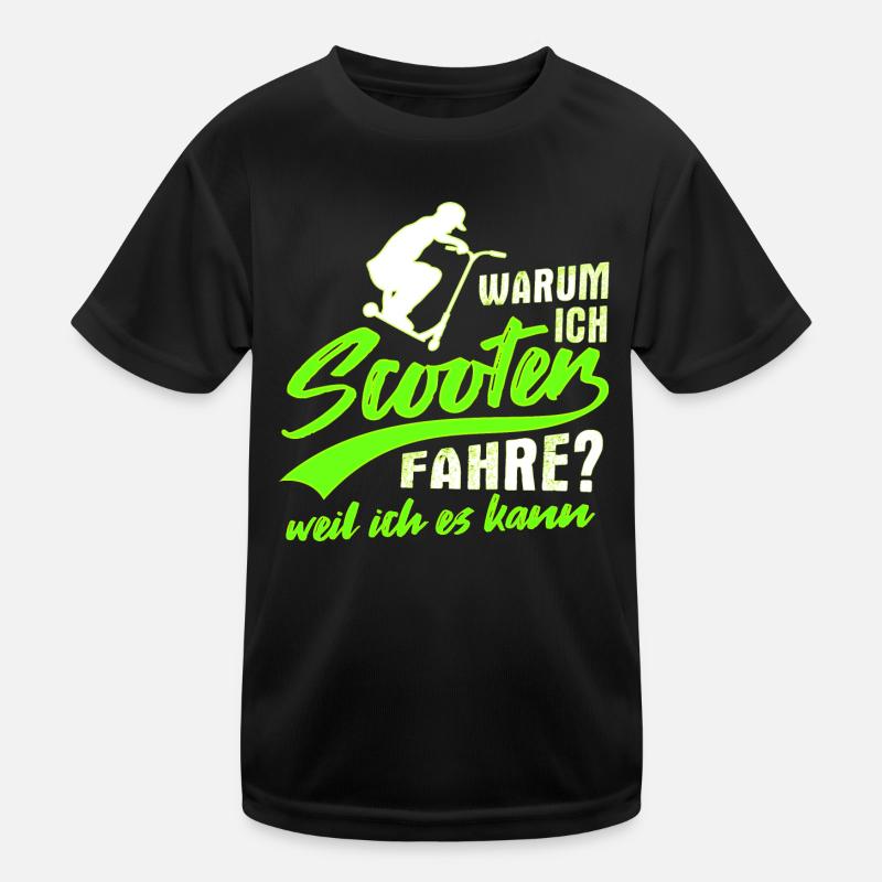 Stunt Scooter Tretroller Rollerfahrer Geschenk Kinder Funktions-T-Shirt