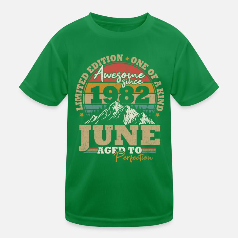 Juni 1982 Vintage Geburtstagsgeschenk 41 Jahre Kinder Funktions-T-Shirt