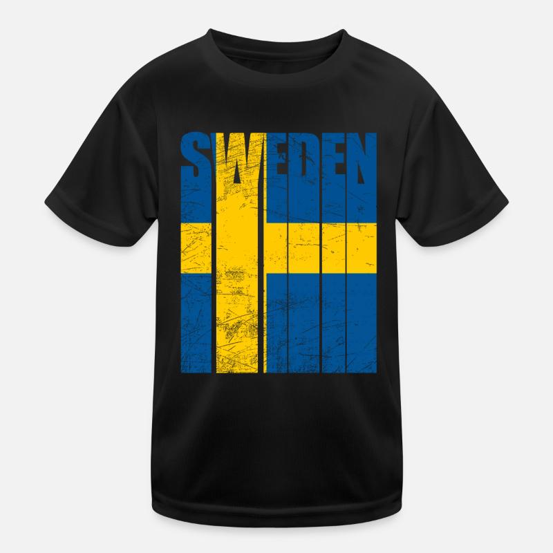 Schweden Kinder Funktions-T-Shirt