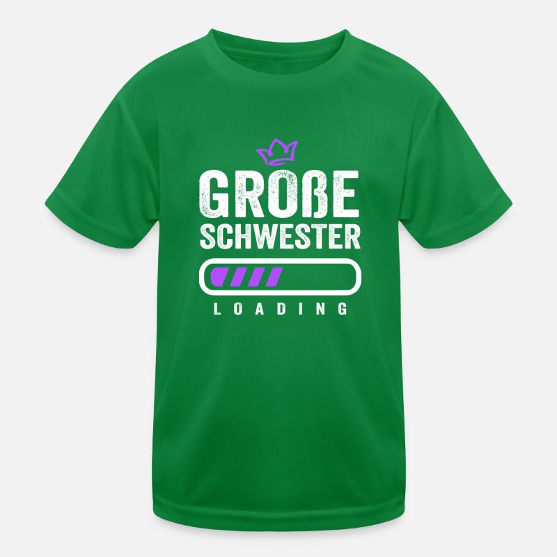 GROßE SCHWESTER LOADING LADEBALKEN KINDER GESCHENK Kinder Funktions-T-Shirt