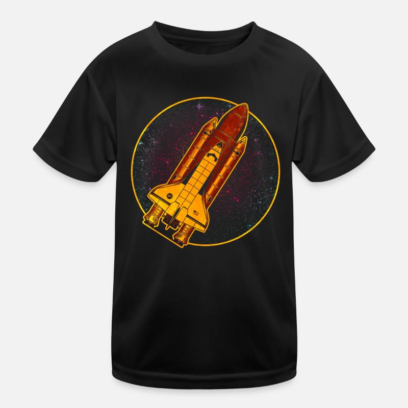 Space Shuttle Rocket Spaceship Kids Functional T-Shirt
