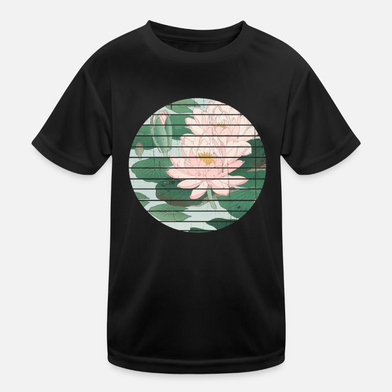 Japanese water lily Kids Functional T-Shirt