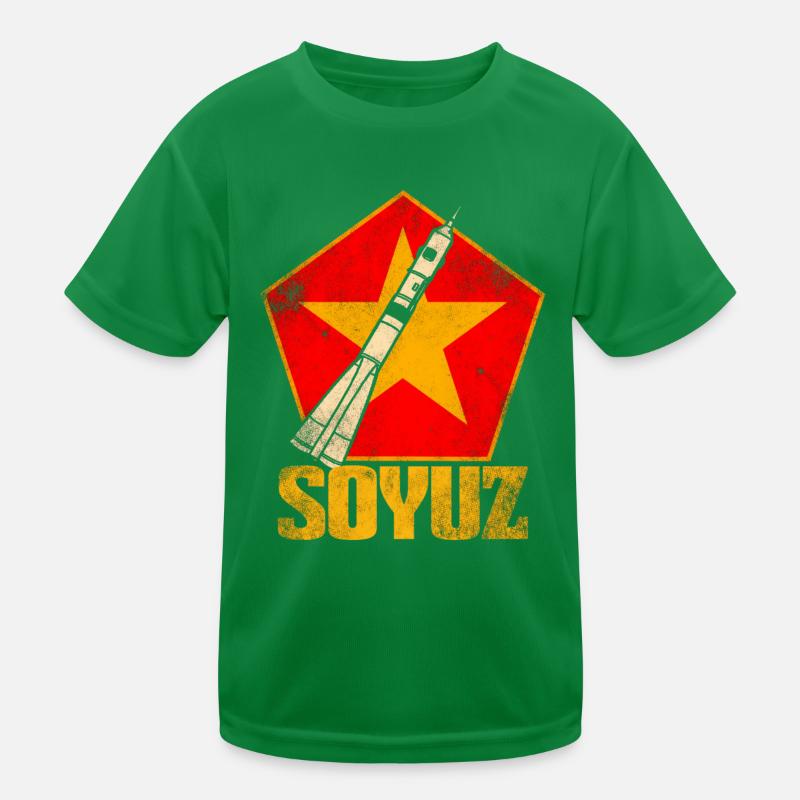 Soyuz Rocket Soviet Union Kids Functional T-Shirt