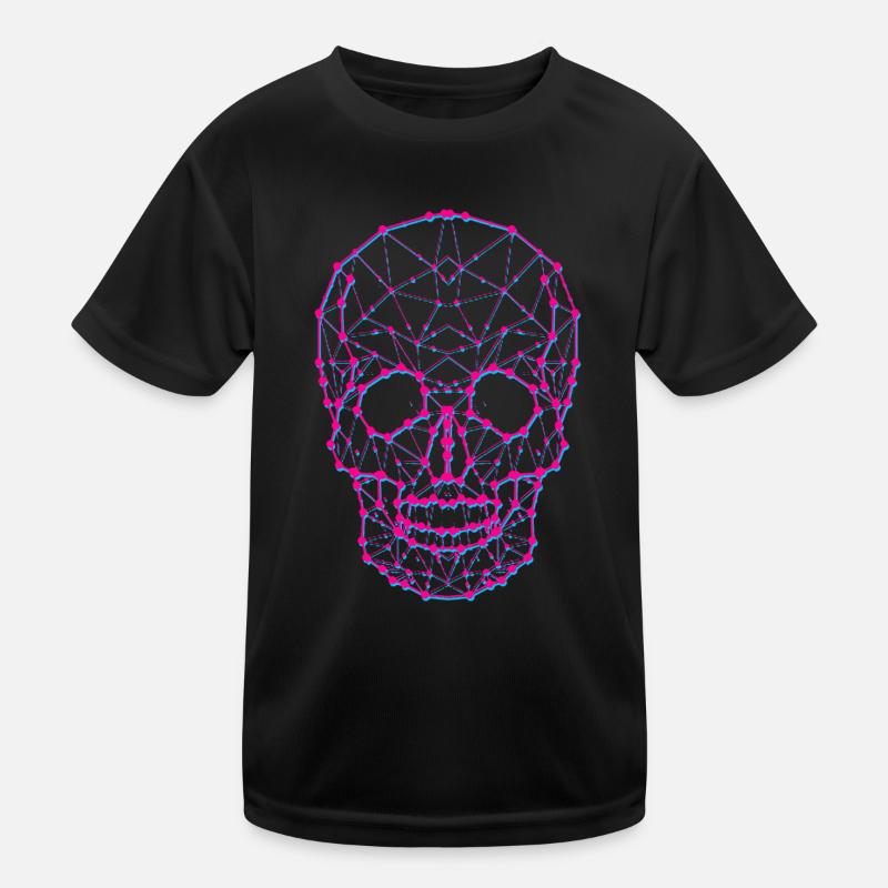Polygon Schädel Kinder Funktions-T-Shirt