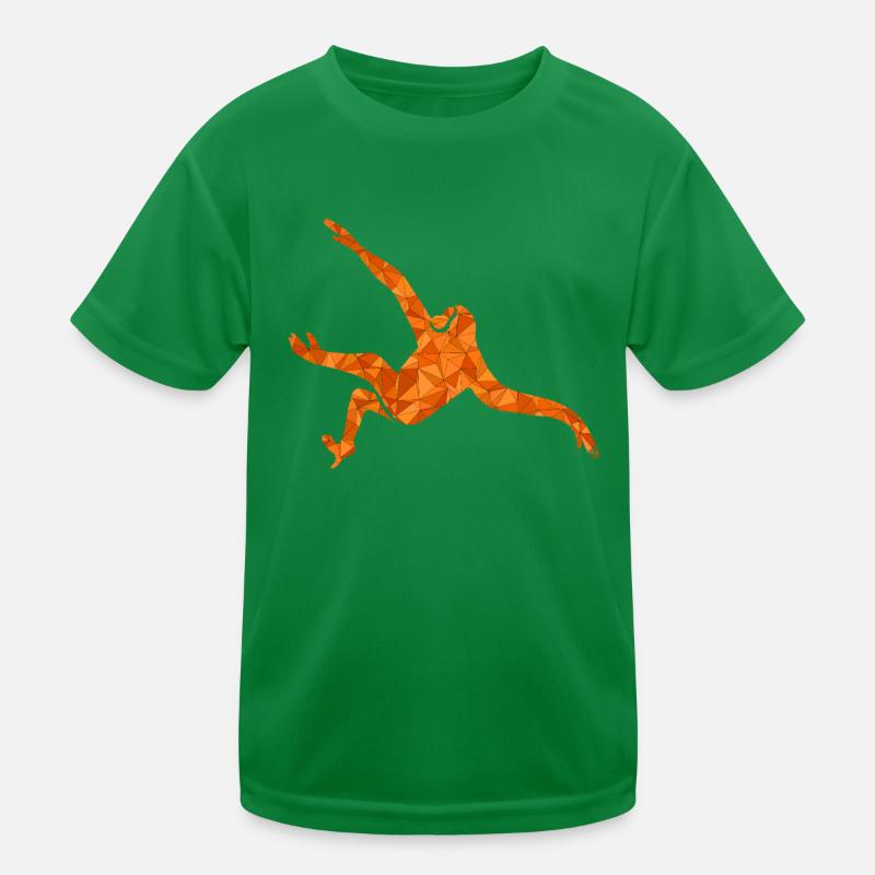 Polygon Gibbon Affe Kinder Funktions-T-Shirt