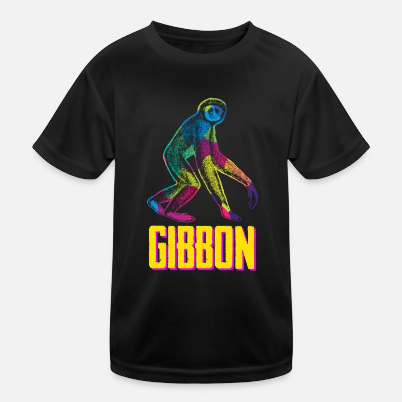 Gibbon Affe Kinder Funktions-T-Shirt