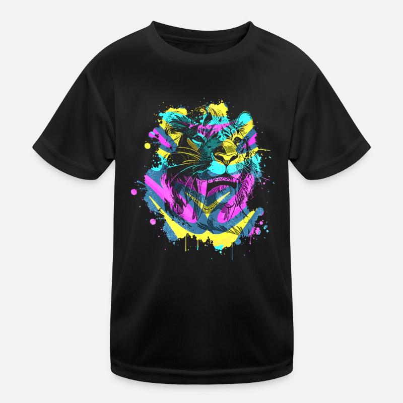 Säbelzahntiger Kinder Funktions-T-Shirt