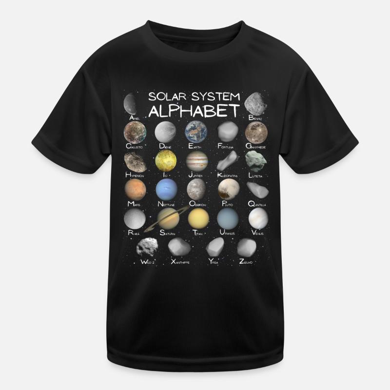 Solsystem ABC Funktionsshirt til børn