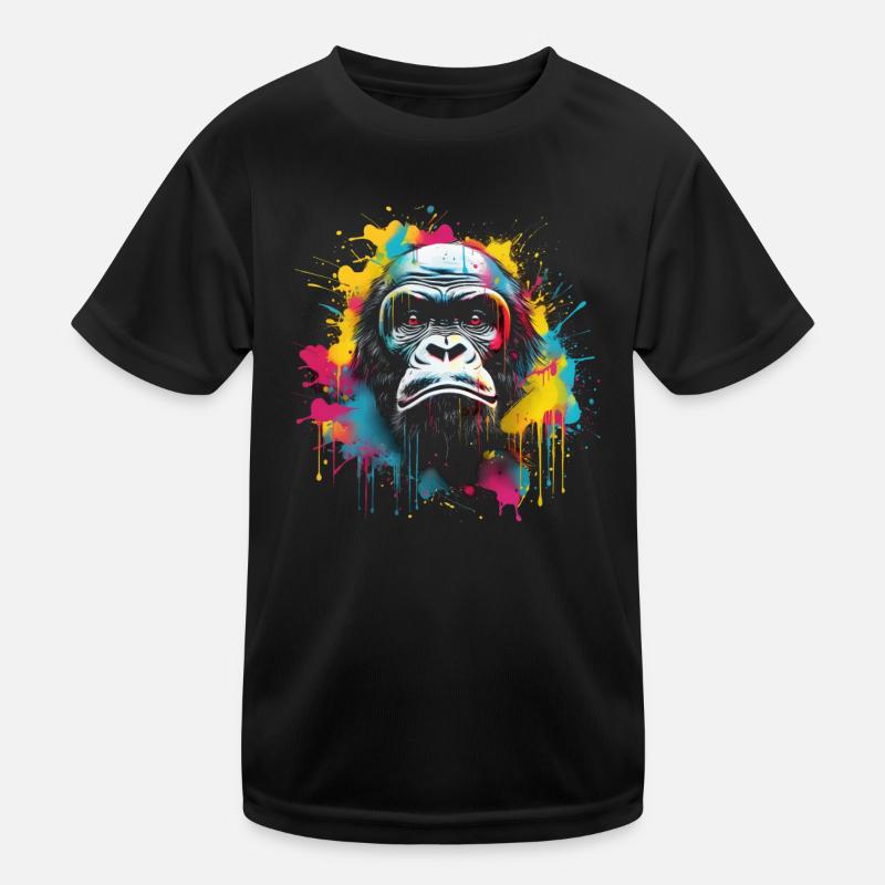Gorilla bunt Kinder Funktions-T-Shirt