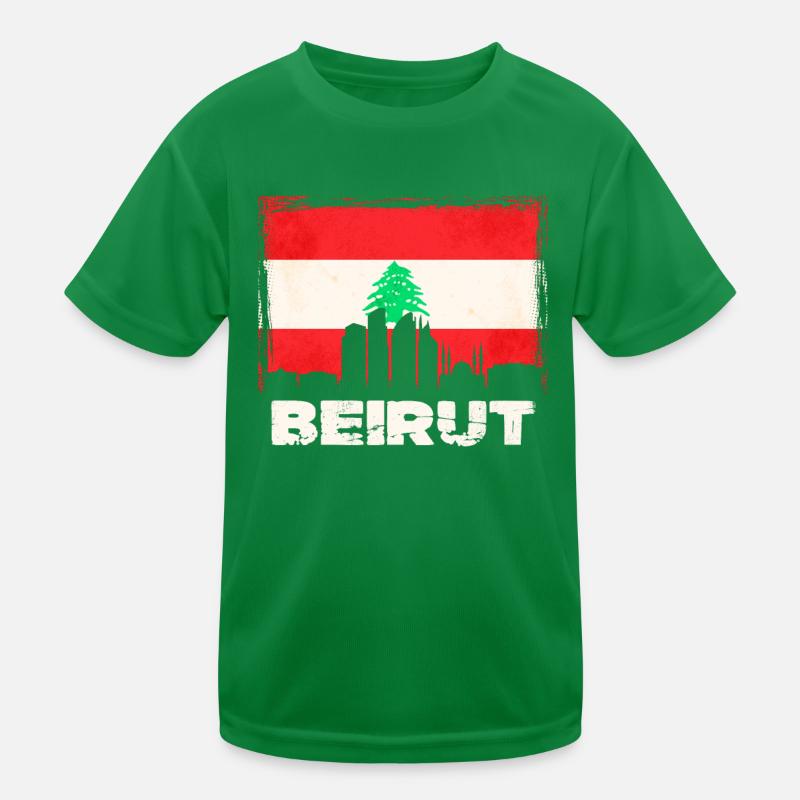 Beyrouth Liban Drapeau T-shirt sport Enfant