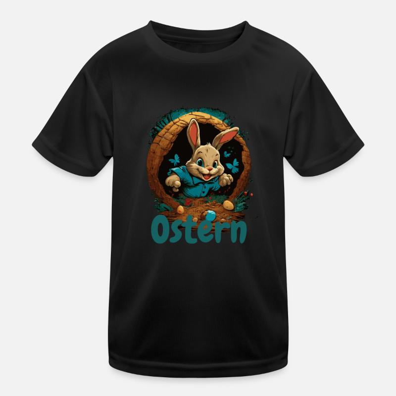 Ostern Osterhase im Osterkorb Hase Easter Egg Kinder Funktions-T-Shirt