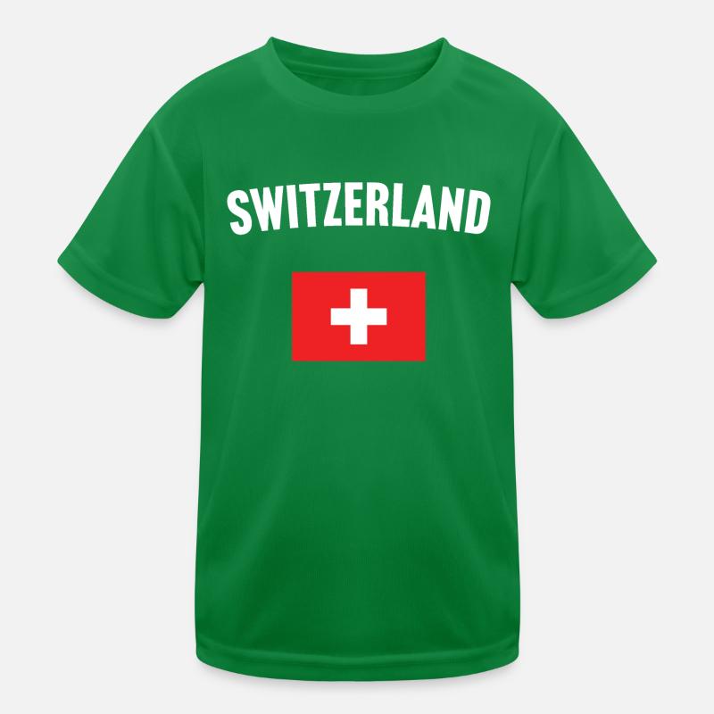 Schweiz Flagge Kinder Funktions-T-Shirt