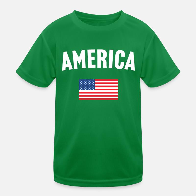 Drapeau de l’Amérique T-shirt sport Enfant