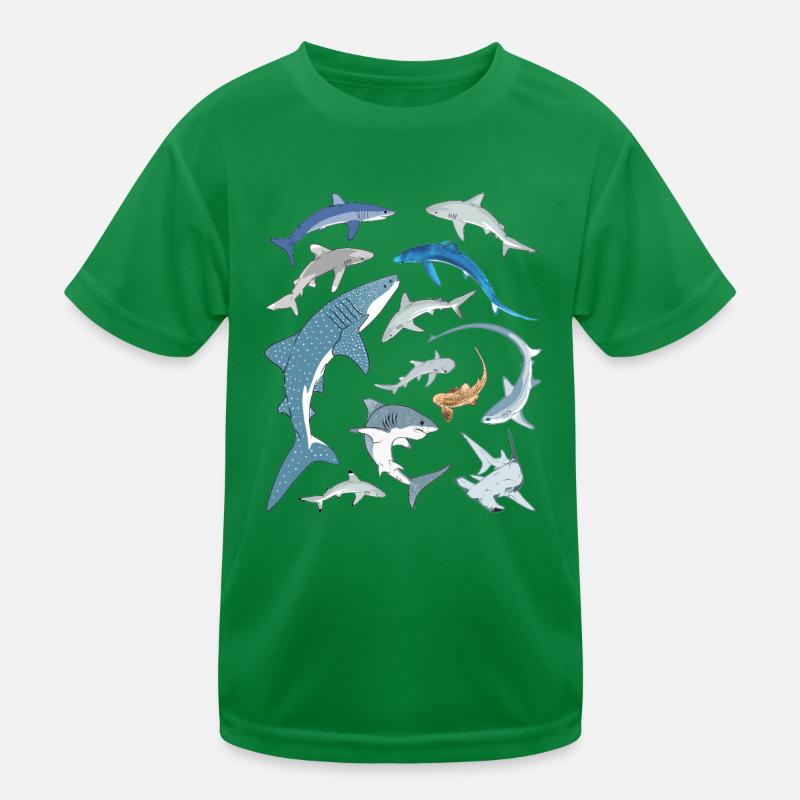 Requin bleu, requin-baleine, requin-marteau, requin requin, espèce de requin T-shirt sport Enfant