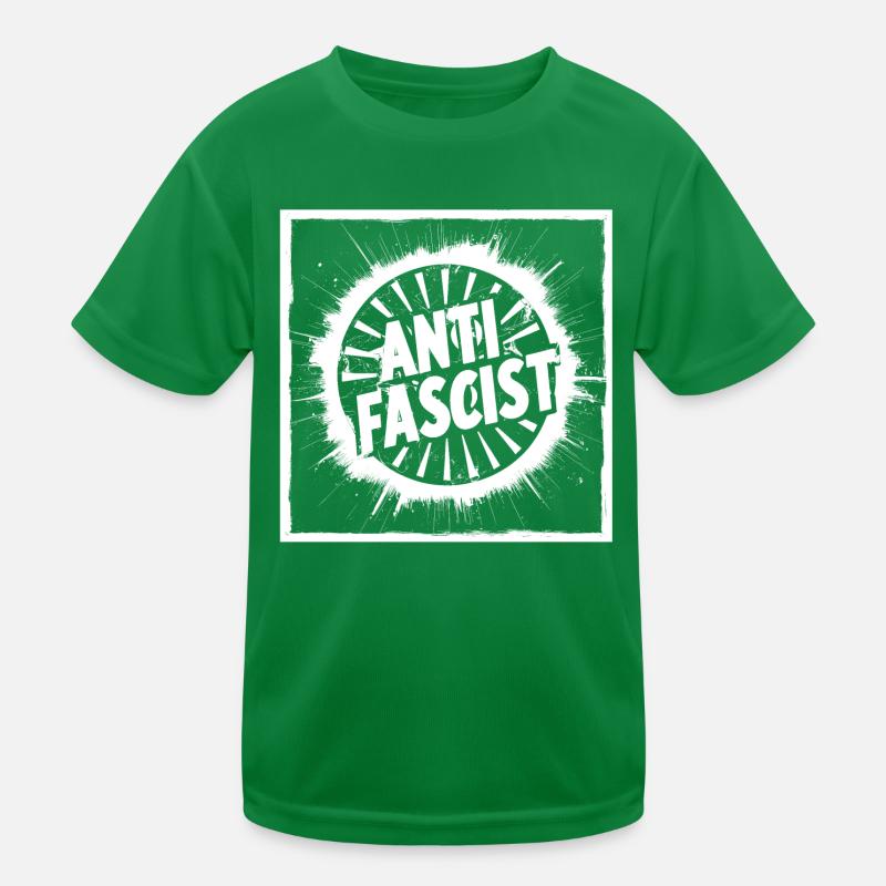 ANTIFASCIST Kreis Stern Kids Functional T-Shirt