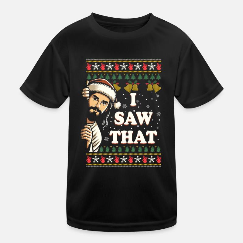 Ugly Hässlicher Weihnachtspulli Jesus Meme Kinder Funktions-T-Shirt