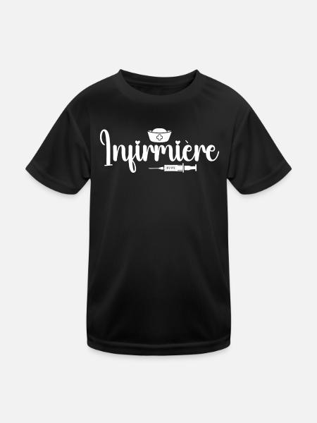 Krankenschwester Geschenk – Krankenschwester - Kinder Funktions-T-Shirt - Schwarz - Vorne