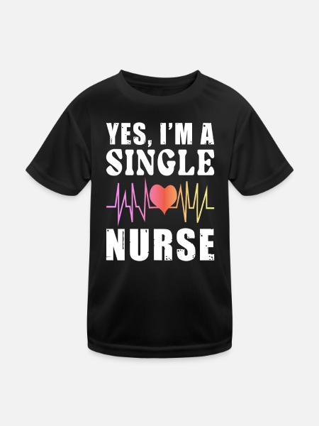 Single Nurse Outfit - Kids Functional T-Shirt - black - Front