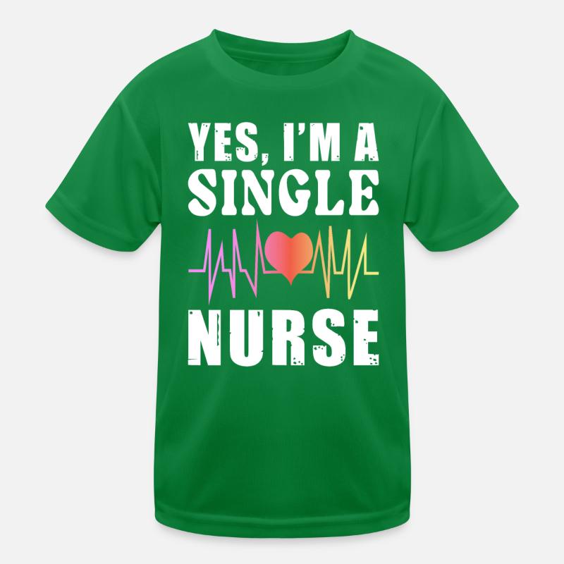 Single Nurse Outfit Kinder Funktions-T-Shirt