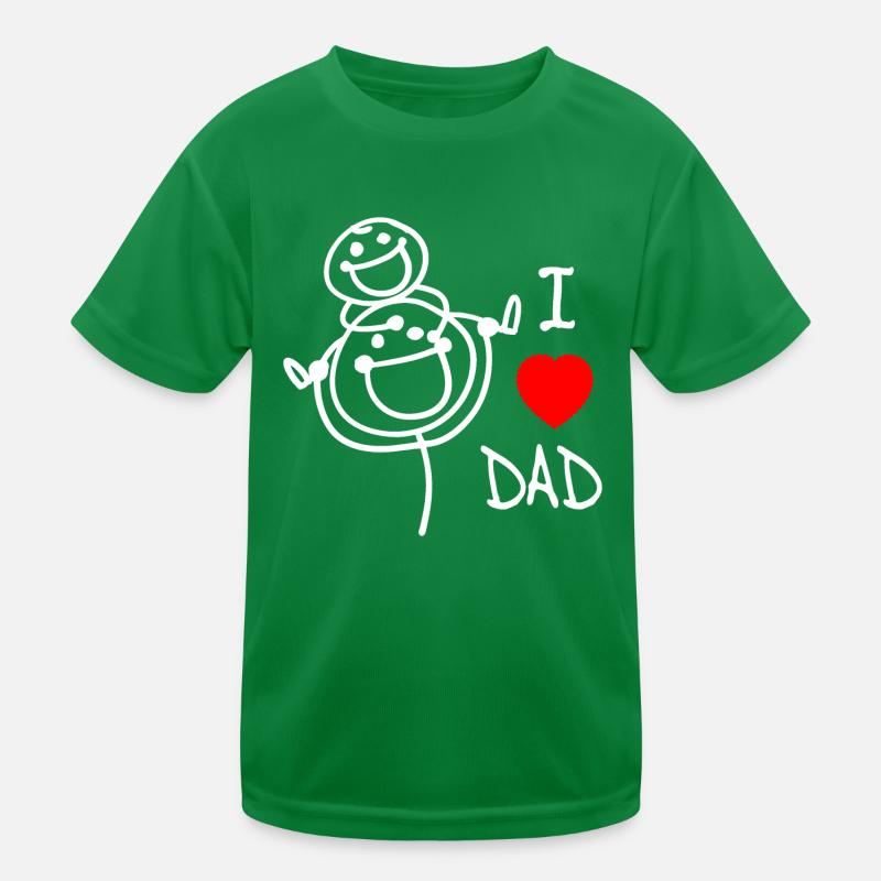 Ich liebe Papa DE Kinder Funktions-T-Shirt