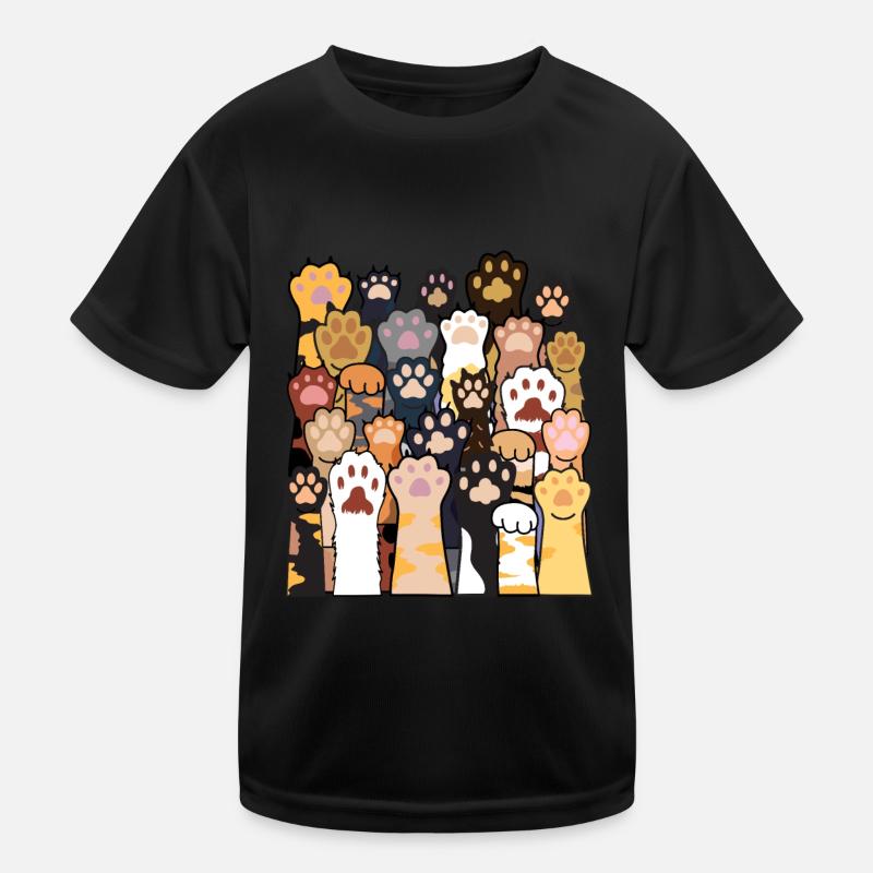 Pattes de chat Dessins amoureux des chats avec chat T-shirt sport Enfant
