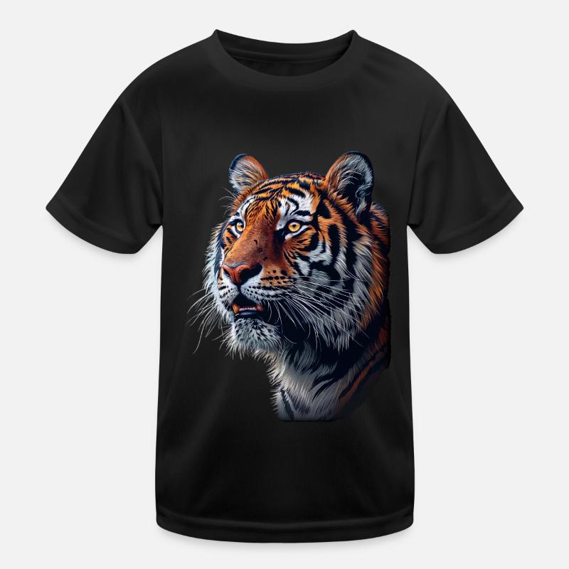 Tiger in side profile Kids Functional T-Shirt