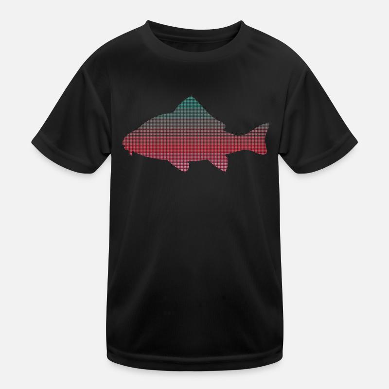 conception de pêche à la carpe pêcheur pixelisé T-shirt sport Enfant