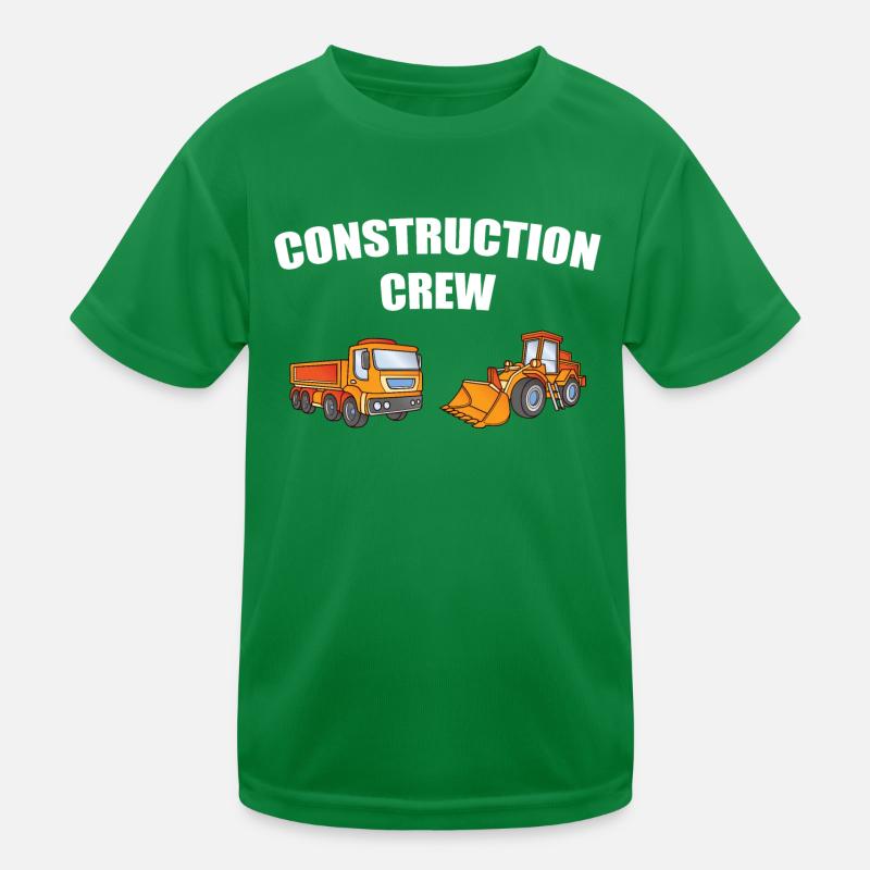 Équipe de construction Construction Machines de construction Chargeuses sur pneus T-shirt sport Enfant