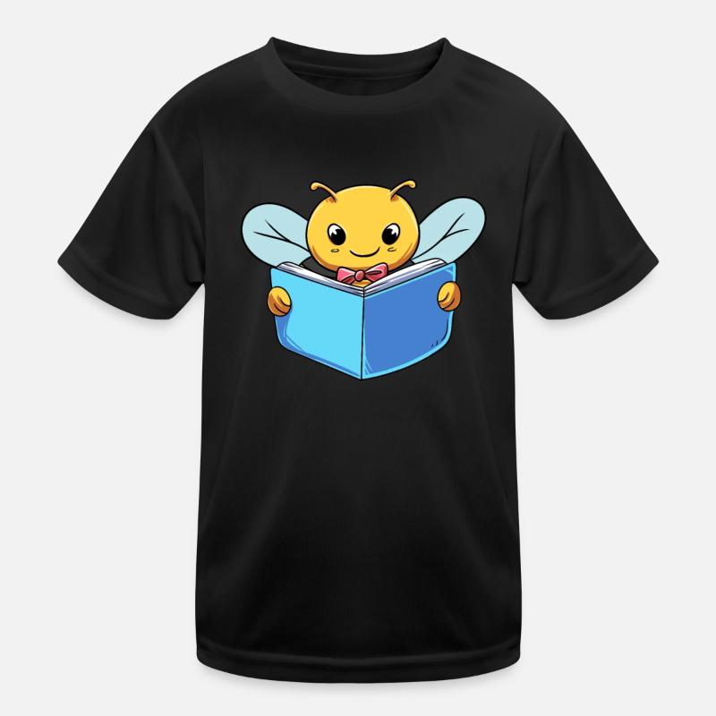 Bee Book Lovers Kids Functional T-Shirt
