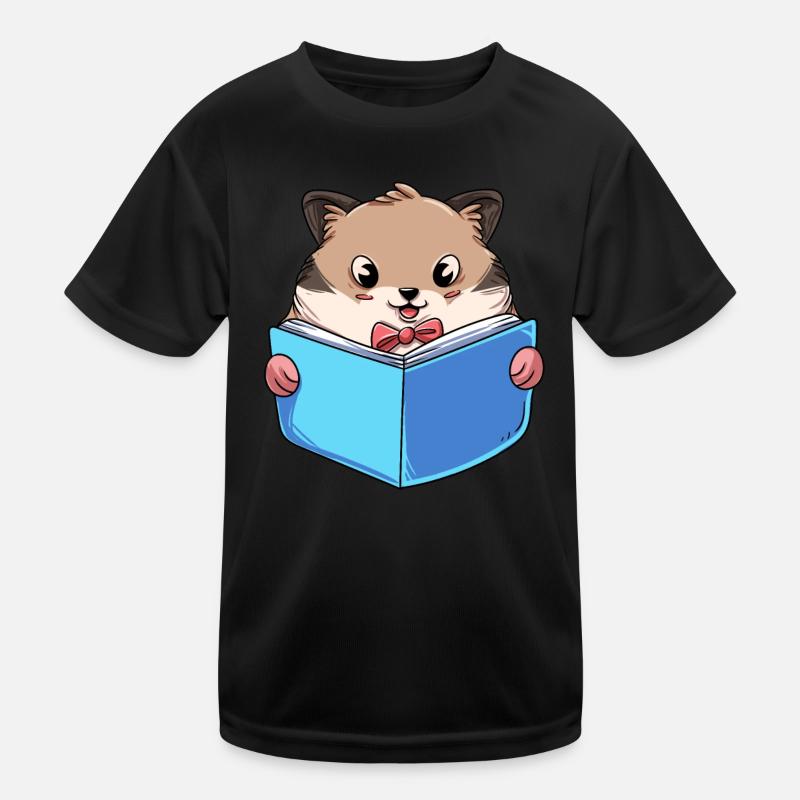 Hamster Lesebuch Kinder Funktions-T-Shirt
