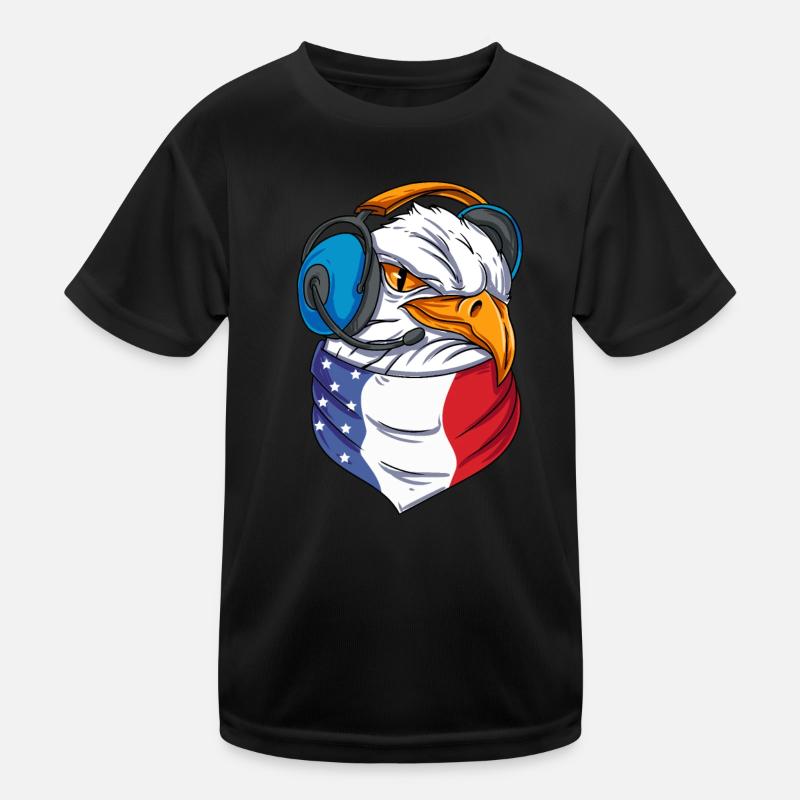 US Adlerkopf Kinder Funktions-T-Shirt
