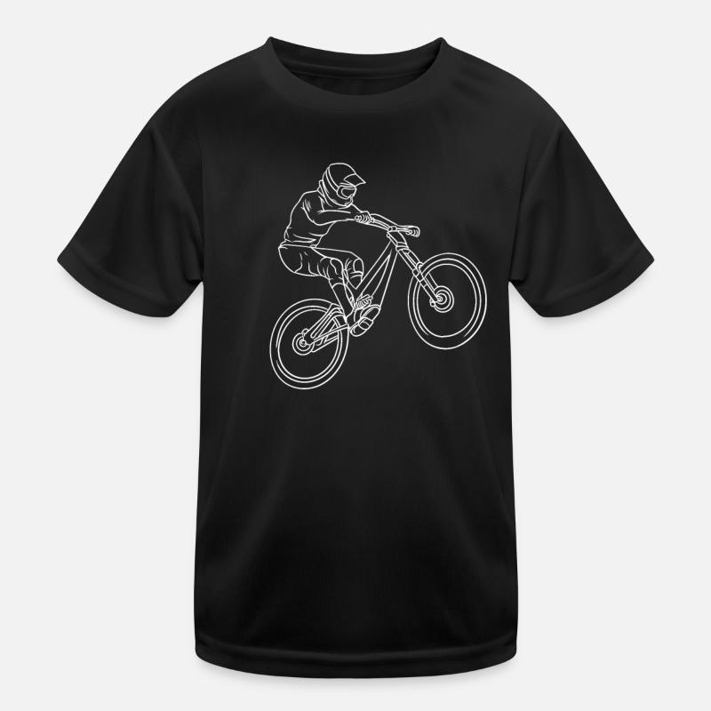 Line Art VTT Blanc T-shirt sport Enfant