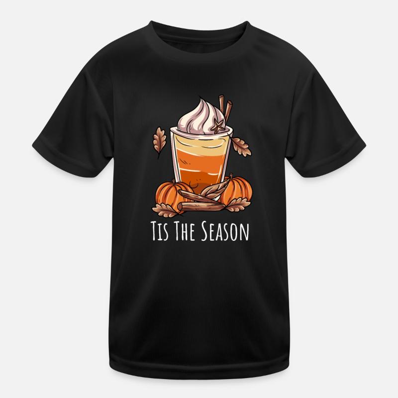 Kaffeebecher Herbst Kinder Funktions-T-Shirt