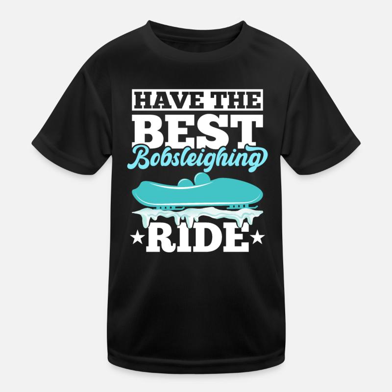 Sport Rennfahrer Schlitten Bobfahrer Kinder Funktions-T-Shirt