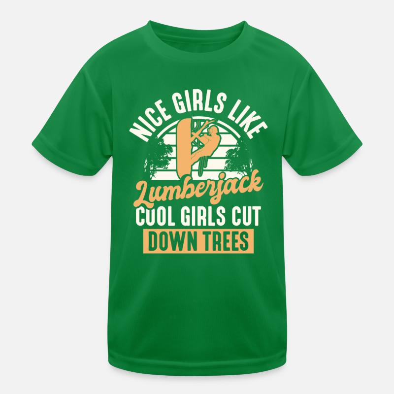 Arborist Lumberjack Tree Climber Kids Functional T-Shirt