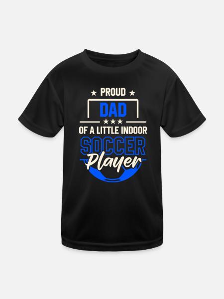 Indoor Football Father Game - Kids Functional T-Shirt - black - Front