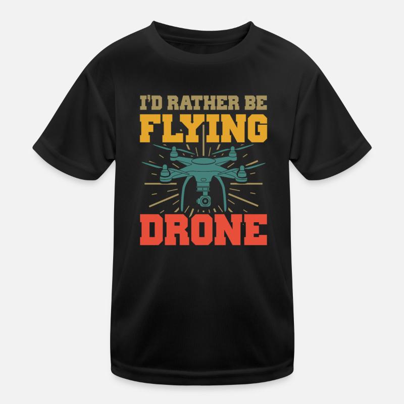 Quadcopter Drone Race RC Pilote d’avion T-shirt sport Enfant