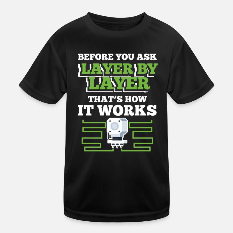 3D Drucker Kinder Funktions-T-Shirt